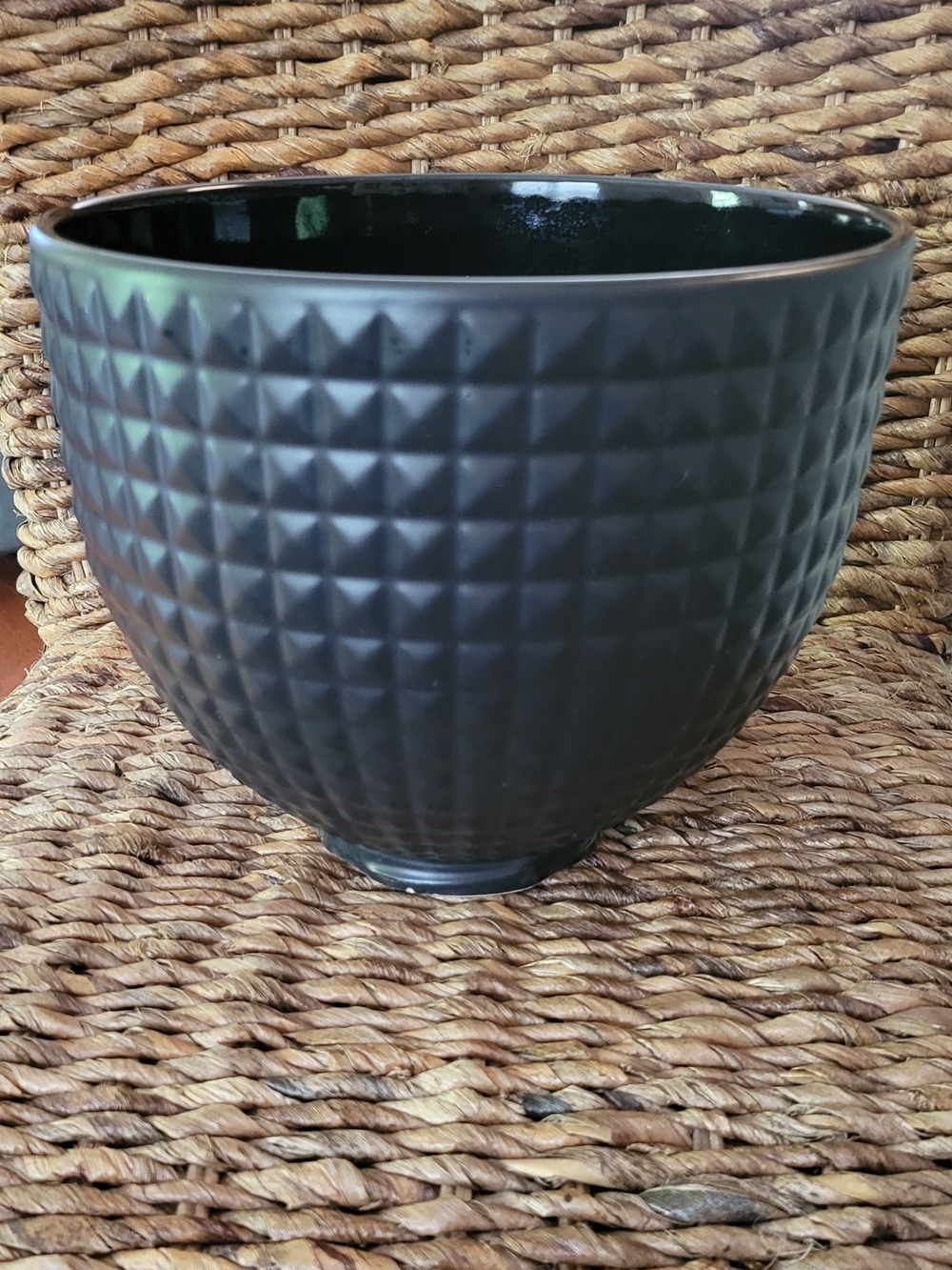 KitchenAid Black Textured 5 Quart Ceramic Mixing Bowl